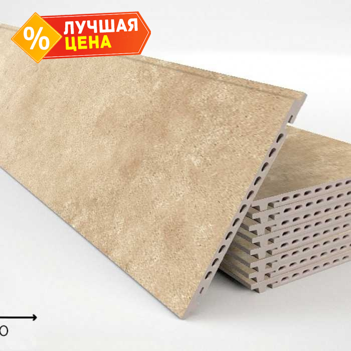 Керамогранитная плита FAVEKER GA16 для НФС, Urban Beige, 1200х250х18 мм