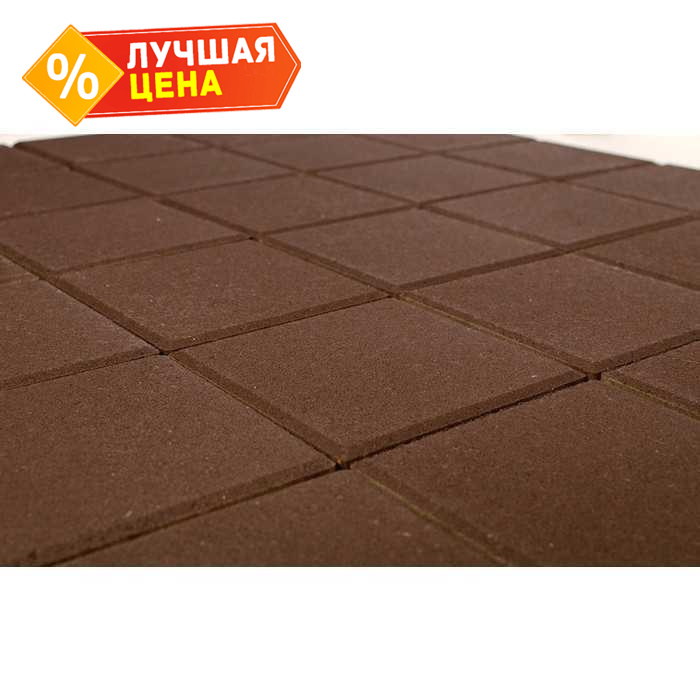 Плитка тротуарная BRAER Лувр коричневый, 100х100х60 мм